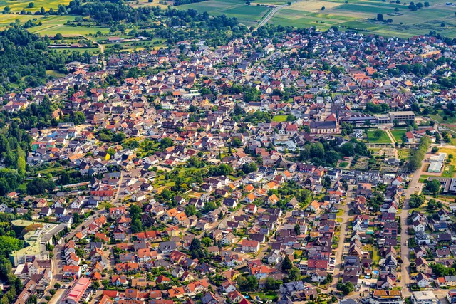 Luftbild der Gemeinde Rust